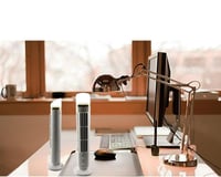 مكيف برج صغير دوارة 360 درجة مقاس 15 انش مع اعدادي...