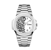 ساعة رجالية Catera الفضي على الابيض