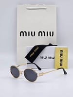 نظاراة miu miu اسود اطار ذهبي
