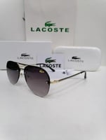 نظاراة لاكوست اسود فاتح اطار ذهبي