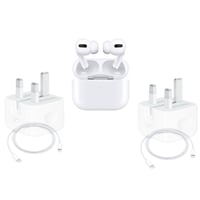 بكج سماعة ابل برو +2 فيش جداري + 2 كيبل