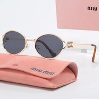 نظارة Miu Miu اسود اطار ذهبي