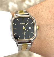 ساعة كاسيو casio LTP لونين اسود