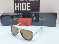 نظاراة ري بان اطراف بني لون العدسة بني