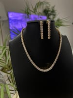 طقم سوار فسكي زراكون ذهبي