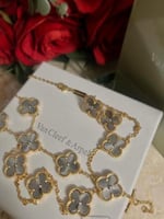 طقم فان كليف مكس مطلي سلسال وحلق