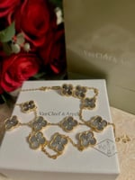 طقم فان كليف مكس مطلي سلسال وحلق