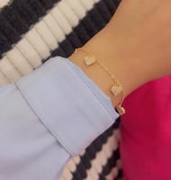 اسوارة القلب مطليه ذهبي