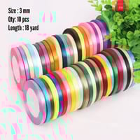 Satin Ribbons 3 mm شرائط الساتان 3 مم