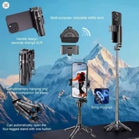 قاعدة + عصاء سيلفي مغناطيسية صغيرة محمولة مع تحكم...