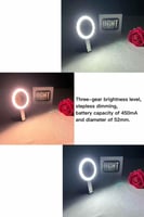 اضاءة تصوير LED للجوال محمول ماج سيف + مرآة مدمجة