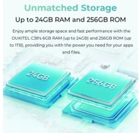 أوكتيل C38، سعة 256 جيجا، الرام 24, 4جي، متعدد الأ...