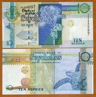 جزر سيشيل فئة 10 روبية أنسر