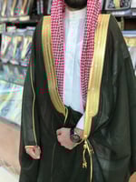 بشت رجالي ملكي رسمي لون أخضر غامق دقة ملكيه قماش ص...