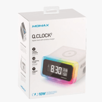 موماكس 4 في 1 ساعة منبه رقمية باضاءة ملونة