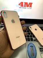 كفر ايفون زجاج روز قولد Rose Gold glass case