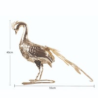 مجسم طاؤوس معدن ذهبي