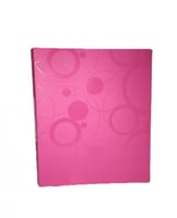 ملف حلقتين بلاستيك لون زهري