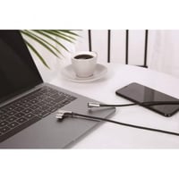 كيبل ايفون أوكي قماش بطول 1.20 سم اللون أسود CB-BA...