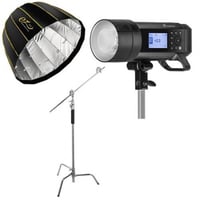 Flashpoint XPLOR 400 + 10' C Century Light Stand +...