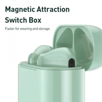 بيسوس | سماعة اذن بلوتوث بجودة عالية ابيض/اخضر فات...