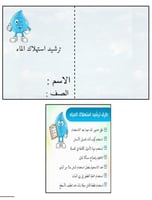 مطوية ترشيد استهلاك الماء الصف الثاني الفصل الاول