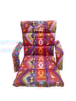 كرسي ارضي مربع ملون بيد بيت الرحلات YTME160