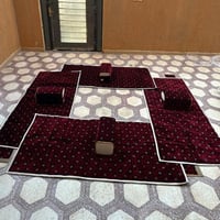 طقم مدات تركية لباد مطرز نقشة2