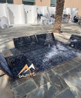 طقم جلسة 8 اشخاص ابو نجمه رصاصي