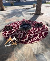 فرشه دائرية 3*3 ابو طير عنابي