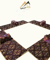 طقم مدات نقشة زرقا (مبطنه لباد)