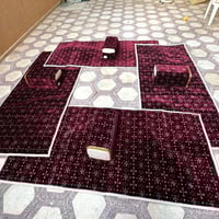 طقم مدات تركية حشوة اسفنج مطرز نقشة3