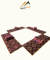 طقم مدات نقشة زرقا (مبطنه لباد)