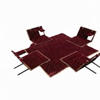 طقم جلسة 4اشخاص ابو نقطة مع شنطة