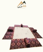 طقم مدات نقشة زرقا (مبطنه لباد)