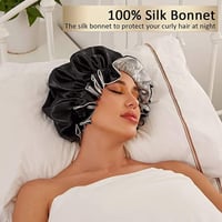 قبعة نوم حريرية للشعر للنساء