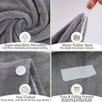 منشفة تجفيف الشعر قوية الإمتصاص - كثافة عالية