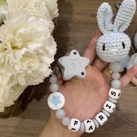 تعليقة لهايه بأرنوب سماوي فاتح