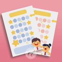 أوراق التعزيز ومتابعة الإنجازات مع عبارات بتصاميم...