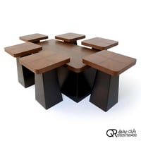 طاولات قهوة عصرية مربع 6+1