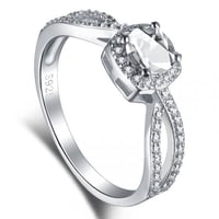 خاتم فلوريت من احجار الـ CZ والفضة