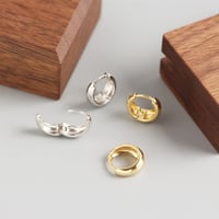 حلق بومبي من الفضة المطلية بالذهب