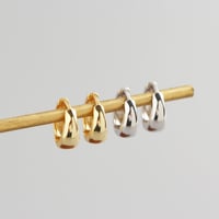 حلق بومبي من الفضة المطلية بالذهب