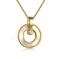 قلادة سنتر بالصدف ذهبي