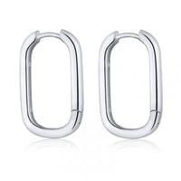 حلق مودرن من الفضة المطلية بالروديوم