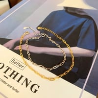 سوار سلسلة من الفضة المطلية بالذهب