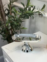 صحن تقديم استيل فضي