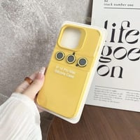 كفر ايفون لون اصفر مع عدسات حماية الكاميرا