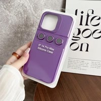 كفر ايفون لون موف مع عدسات حماية الكاميرا