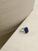 خاتم فضة عيار 925 كحلي